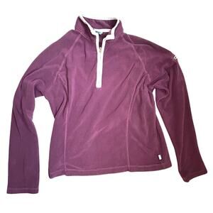 L.L. Bean Women’s Purple Half Zip Fleece Pullover | Cozy Winter Layer Top Small